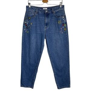 FOREVER 21 Embroidered Jeans